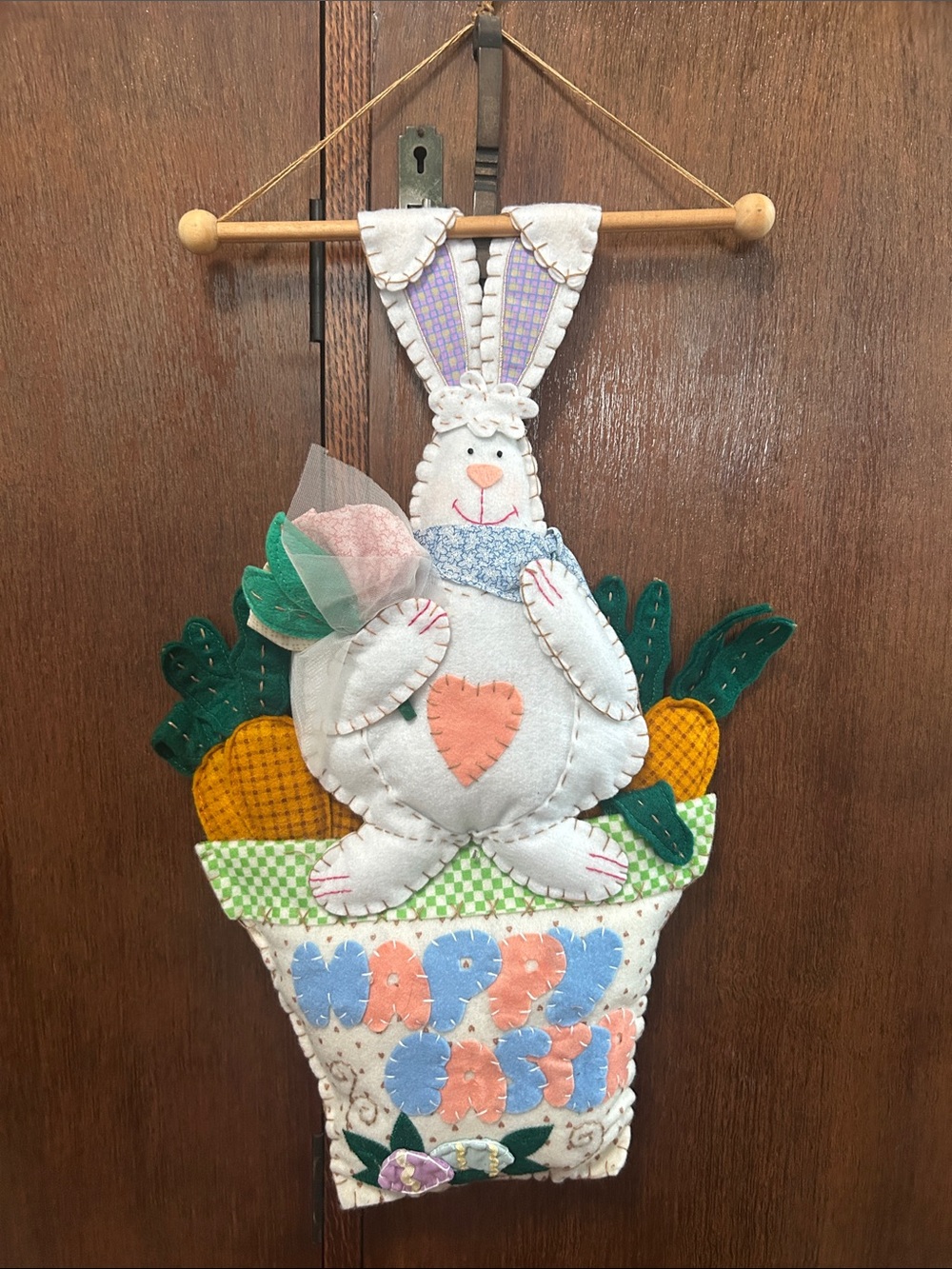 Felt Easter bunny wall hanging from the Creative Design Easter Collection